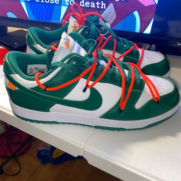 Nike sb dunk off white low (pine green)
